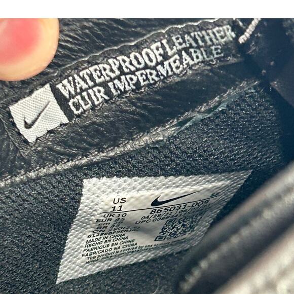 Men's Black Leather Nike Air Max Goadome ACG Boots Sneakers Sz 11M 865031-009 - Picture 8 of 8